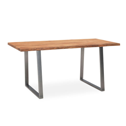 Rootz Solid Acacia Wood Dining Table - Kitchen Table - Rectangular Table - Handcrafted - Unique Natural Edge - Adjustable Height - 180cm x 90cm x 76cm