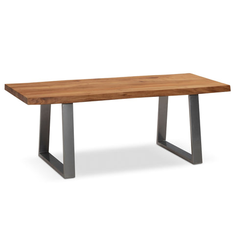 Rootz Coffee Table - Living Room Table - Sofa Table - Solid Acacia Wood - Handcrafted - Unique Design - Adjustable Height - 120cm x 60cm x 46cm