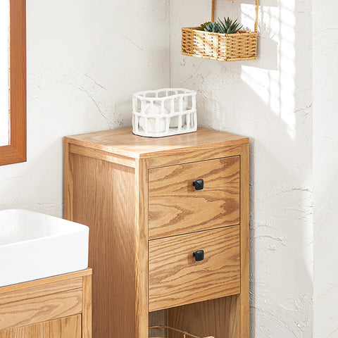 Rootz Modern Bathroom Chest of Drawers - Storage Cabinet - Vanity Organizer - Durable MDF Construction - Moisture Resistant - Wall Anchor Safety Feature - 40cm x 90cm x 35cm