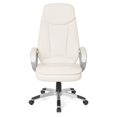 Rootz High Backrest Office Chair - Executive Chair - Desk Chair - Lumbar Support - Soft Padding - 100% Polyurethane - 67cm x 58cm x 128cm