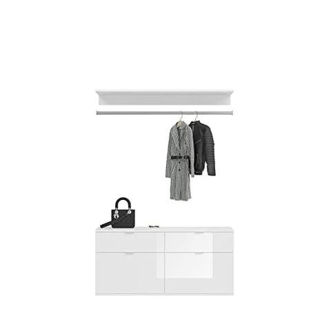 Rootz 3-Piece Wardrobe Combination - Artisan Oak Replica - Mirror Glass - Ample Storage - 212cm x 193cm x 34cm