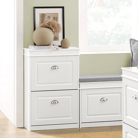 Rootz Shoe Cabinet with 2 Flaps - Shoe Tipper - Shoe Dresser - FSC Certified - Wall Attachable - 100% Recyclable Packaging - 54cm x 83cm x 24cm