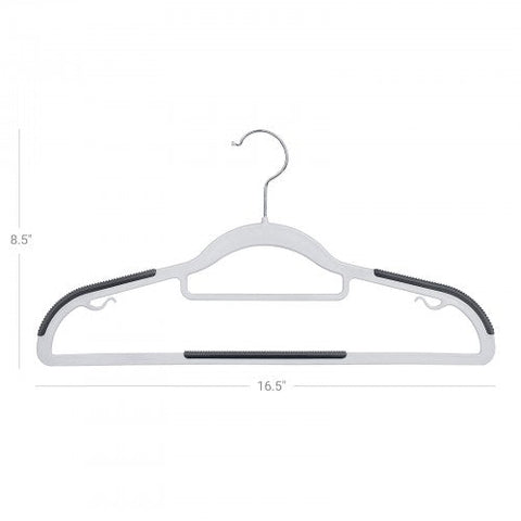 Rootz 30 Pack Hangers - Coat Hangers - Wardrobe Organizer - Space Saving - 42cm x 21cm x 0.5cm