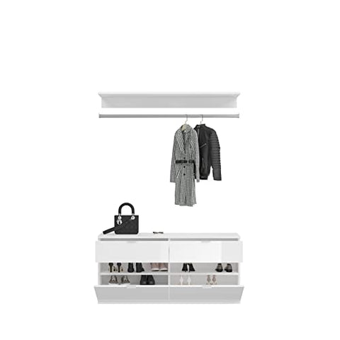 Rootz 3-Piece Wardrobe Combination - Artisan Oak Replica - Mirror Glass - Ample Storage - 212cm x 193cm x 34cm