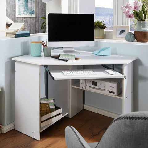 Rootz Corner Desk - Modern Office Desk - Computer Table - Generous Storage - 127cm x 73cm x 88.5cm
