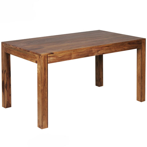 Rootz Sheesham Solid Wood Dining Table - Kitchen Table - Rectangular Dining Table - Timeless Design, Expressive Wood Grain, Seats Up to 8 - 160cm x 80cm x 76cm