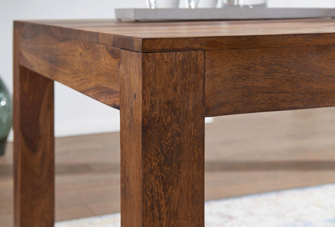 Rootz Sheesham Solid Wood Dining Table - Kitchen Table - Rectangular Dining Table - Timeless Design, Expressive Wood Grain, Seats Up to 8 - 180cm x 90cm x 76cm