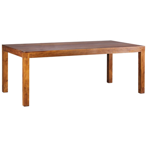 Rootz Sheesham Solid Wood Dining Table - Kitchen Table - Rectangular Dining Table - Timeless Design, Expressive Wood Grain, Seats Up to 8 - 180cm x 90cm x 76cm