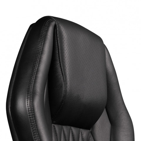Rootz Executive Chair - Office Chair - Genuine Leather - Aluminum Armrests - Ergonomic Design - Breathable - 126cm x 70cm x 70cm