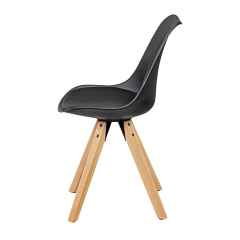 Rootz 2 Piece Set Dining Room Chairs - Kitchen Chairs - Modern Chairs - Faux Leather Cover - 49cm x 87cm x 52cm