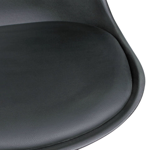 Rootz 2 Piece Set Dining Room Chairs - Kitchen Chairs - Modern Chairs - Faux Leather Cover - 49cm x 87cm x 52cm