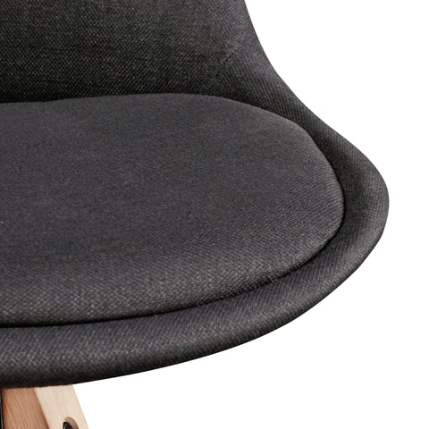 Rootz 2 Piece Set Dining Chairs - Kitchen Chairs - Modern Chairs - Fabric Cover - 49cm x 87cm x 52cm - Elegant Design - Comfortable Padding - Durable Wood Legs