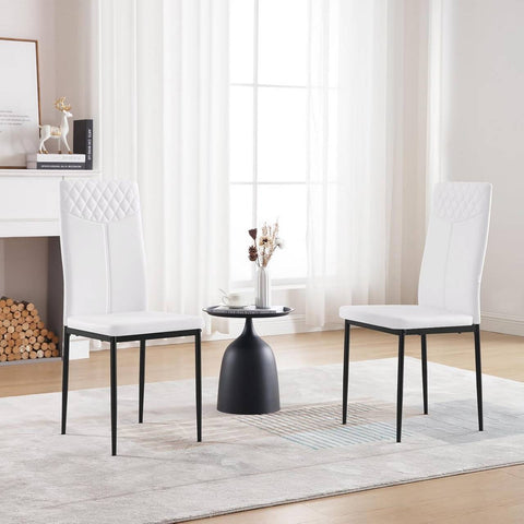 Rootz Dining Chair - Kitchen Chair - Faux Leather - High Backrest - Ergonomic Design - 40cm x 98cm x 52cm