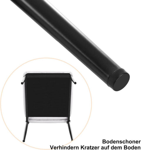 Rootz Dining Chair - Kitchen Chair - Faux Leather - High Backrest - Ergonomic Design - 40cm x 98cm x 52cm