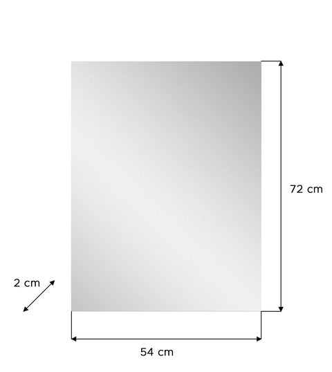 Rootz Prego Wardrobe Mirror Set - White Mirror - Large Mirror Surface - Timeless Design - 55cm x 72cm x 2cm