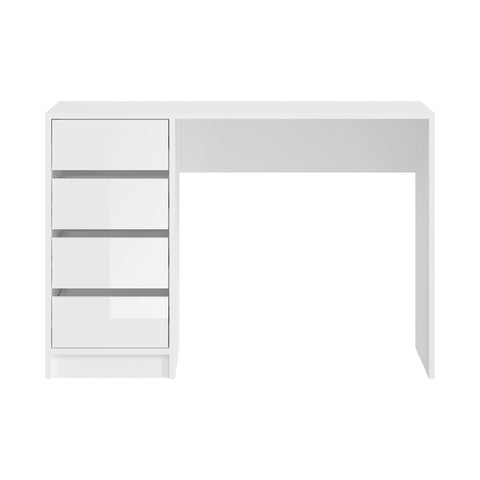 Rootz Emma Dressing Table Desk - Cosmetic Table - White Vanity - 110cm x 75cm x 48cm - 4 Drawers - Timeless Design - Sustainable FSC Certified Wood