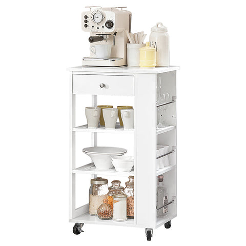 Rootz Portable Outdoor Kitchen Cabinet - Folding Kitchen Island - Storage Organizer - MDF(E1) - 50cm x 86cm x 37cm - 15.1kg - Bottle Shelf