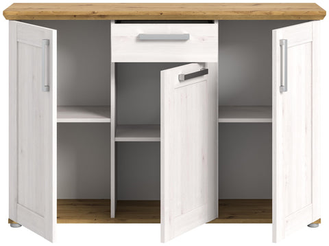 Rootz Verona Chest of Drawers - Sideboard - Cabinet - Sibiu Larch Nb - Artisan Oak Nb - 137cm x 92cm x 39cm
