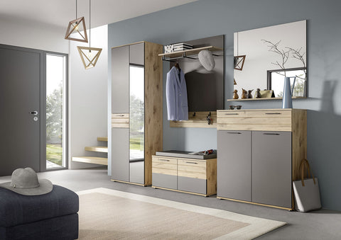 Rootz Mason Bench Wardrobe - Shoe Rack Bench - Entryway Organizer - 90cm x 51cm x 37cm