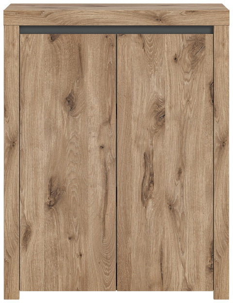 Rootz Nox Oak Nb Chest of Drawers - Storage Cabinet - Organizer - Wood Look - 81cm x 105cm x 37cm
