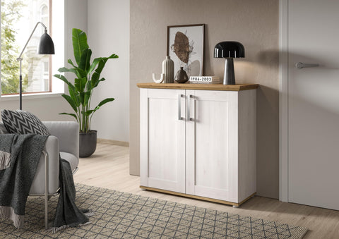 Rootz Verona Chest of Drawers - Sideboard Cabinet - Artisan Oak - Sibiu Larch - 95cm x 92cm x 39cm - Sustainable Design - FSC Certified.