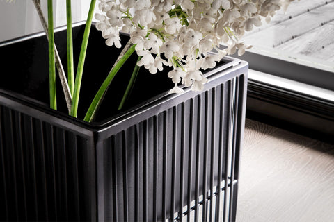 Rootz 2 Piece Set Plant Pots - Flower Pots - Modern Design - Elegance & Functionality - Handcrafted - Powder-Coated Iron - 25cm x 50cm x 25cm