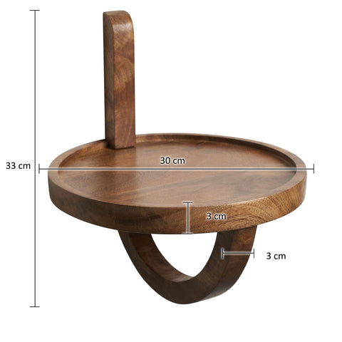 Rootz Modern Design Wall Shelf - Floating Shelf - Handmade - Natural Wood Grain - Storage Space for Plants and Decor - 30cm x 33cm x 30cm