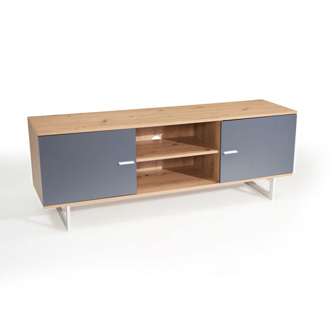 Rootz Lowboard 150cm TV Cabinet - Entertainment Unit - Media Console - Modern Design - Spacious Storage - Durable Build - 150cm x 40cm x 55cm