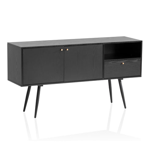 Rootz Sideboard 140cm - Chest of Drawers - Storage Cabinet - Timeless Oak Decor - Spacious Storage - Anti-Slip Protection - 140cm x 75cm x 40cm