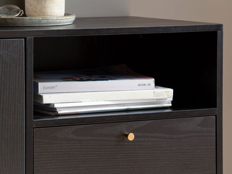 Rootz Sideboard 140cm - Chest of Drawers - Storage Cabinet - Timeless Oak Decor - Spacious Storage - Anti-Slip Protection - 140cm x 75cm x 40cm