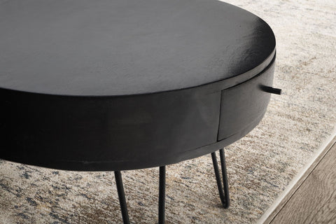 Rootz Modern Coffee Table - Striking Coffee Table - Round Storage Table - Unique Design - 60cm x 60cm x 43cm