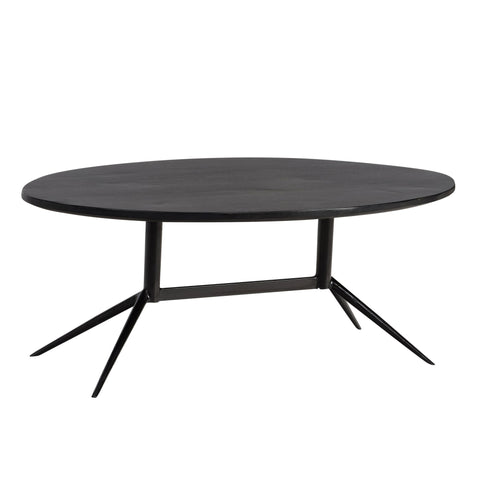 Rootz Oval Coffee Table - Modern Design - Natural Wood Grain - Unique Handmade Craftsmanship - 90cm x 50cm x 35cm