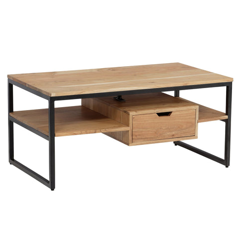 Rootz Stylish Coffee Table - Modern Table - Handmade Furniture - Unique Design - 90cm x 50cm x 42cm - Solid Acacia Wood