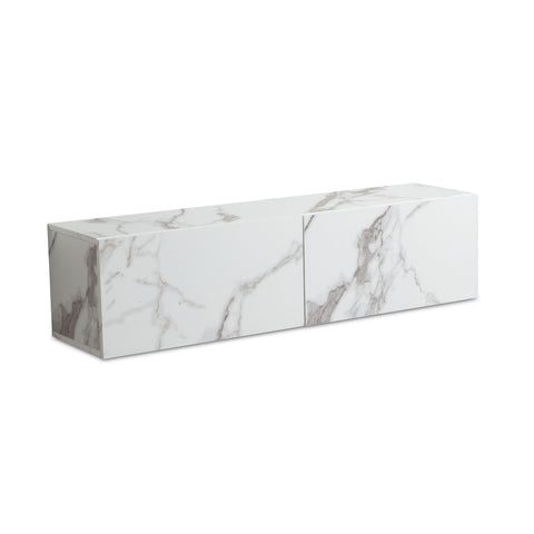 Rootz Modern Design Hanging TV Base Cabinet - Marble Look - TV Chest - Scratch-Resistant - 120cm x 30cm x 30cm