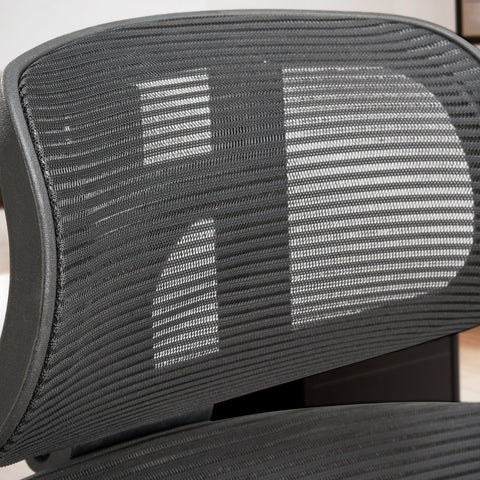 Rootz Modern Swivel Chair - Office Chair - Ergonomic Chair - Mesh Cover - Adjustable Lumbar Support - 120-130cm x 68cm x 68cm