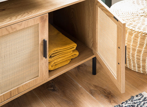 Rootz Modern Sink Cabinet - Bathroom Storage Unit - Dual Door Fronts - Water-Resistant - 60cm x 60cm x 40cm