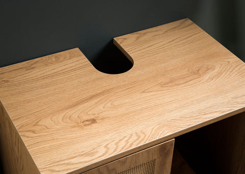 Rootz Modern Sink Cabinet - Bathroom Storage Unit - Dual Door Fronts - Water-Resistant - 60cm x 60cm x 40cm