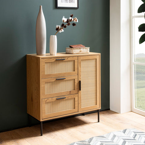 Rootz Chest of Drawers - Stylish Dresser - Modern Sideboard - Ample Storage Space - 80cm x 82cm x 36cm