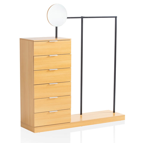 Rootz 3 Piece Wardrobe Set - Clothes Organizer - Dresser - Oak Decor - Ample Storage Space - Scratch-Resistant Surface - 145cm x 165cm x 40cm