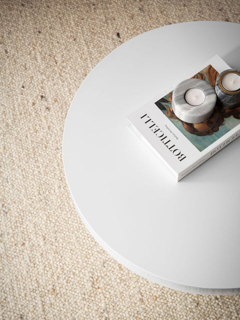 Rootz Modern Coffee Table - High-Gloss Table - Round Surface - Versatile Use - 60cm x 60cm x 30cm