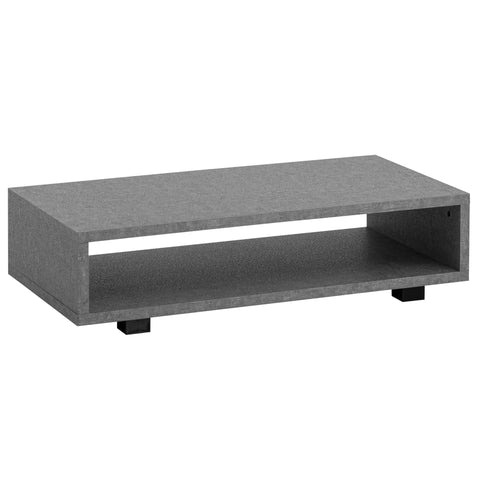 Rootz Modern Coffee Table - Living Room Table - Contemporary Design - Concrete Look, Ample Storage - 100cm x 50cm x 25cm