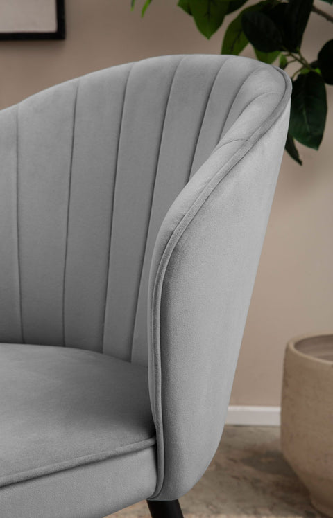 Rootz Modern 2 Piece Set Dining Room Chairs - Kitchen Chairs - Velvet Seats - High Comfort - 55cm x 83cm x 53cm