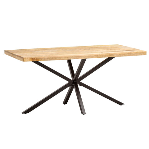Rootz Industrial Dining Table - Rectangular Table - Wooden Table - Handcrafted - 180cm x 90cm x 76cm