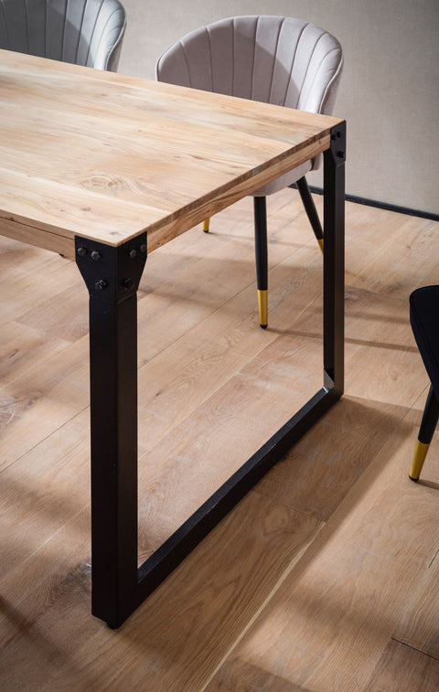 Rootz Industrial Dining Room Table - Massive Table - Rectangular Table - Unique Handcrafted Design - 180cm x 90cm x 76cm