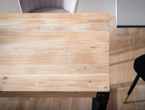 Rootz Industrial Dining Room Table - Massive Table - Rectangular Table - Unique Handcrafted Design - 180cm x 90cm x 76cm
