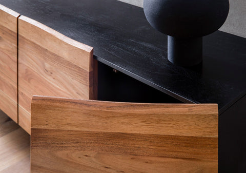 Rootz Modern Sideboard - Wood Cabinet - Storage Unit - Handmade Quality - 180cm x 75cm x 45cm