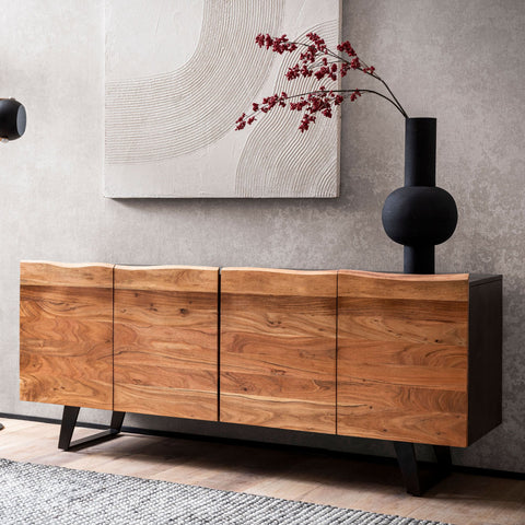 Rootz Modern Sideboard - Wood Cabinet - Storage Unit - Handmade Quality - 180cm x 75cm x 45cm