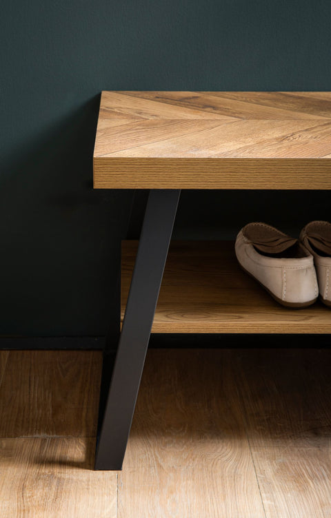 Rootz Modern Storage Bench - Simple Seating - Shoe Organiser - Robust Metal Frame - 100cm x 41cm x 40cm
