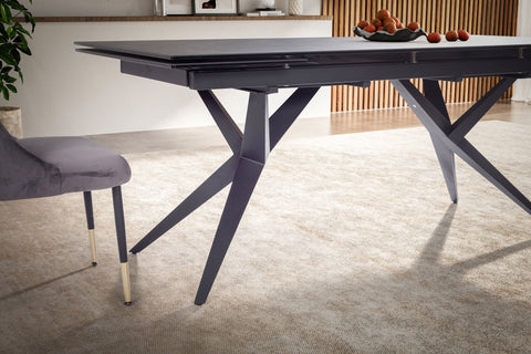 Rootz Large Dining Room Table - Modern Table - Rectangular Table - Space for 12 - 180-260cm x 95cm x 76cm