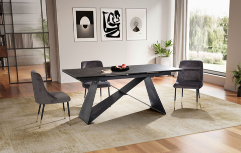 Rootz Large Dining Room Table - Modern Design - Rectangular Table - Seats 12 - 180-260cm x 95cm x 78cm